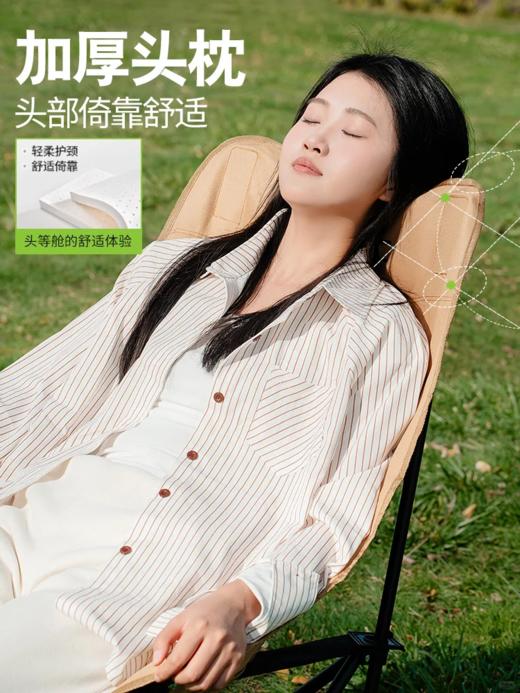 严选 | 老巴丁户外折叠椅 黑色/卡其/绿色 商品图4