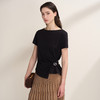 EITIE爱特爱不对称褶皱收腰正肩显瘦时尚短袖T恤上衣2026夏新款B2602202 商品缩略图9