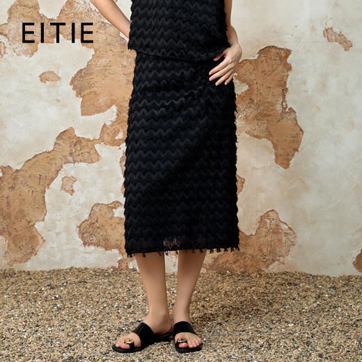 EITIE爱特爱时尚优雅高腰显瘦半身裙夏季新款8206915 商品图0
