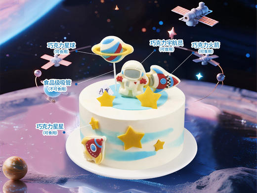 ⭐【我的航天梦】冰淇淋/水果生日蛋糕 商品图1