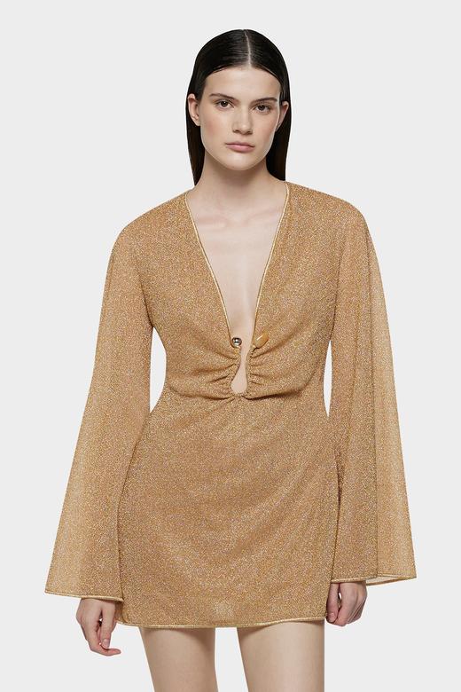 Oseree - Lumiere Stones Kaftan - Gold - 女装 - 罩衫 - 金色 商品图1