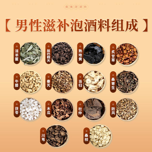 康美男性滋补泡酒料 380g/剂*1剂 道地药材经典配方淫羊藿熟地黄巴戟天牛膝秦艽 商品图1