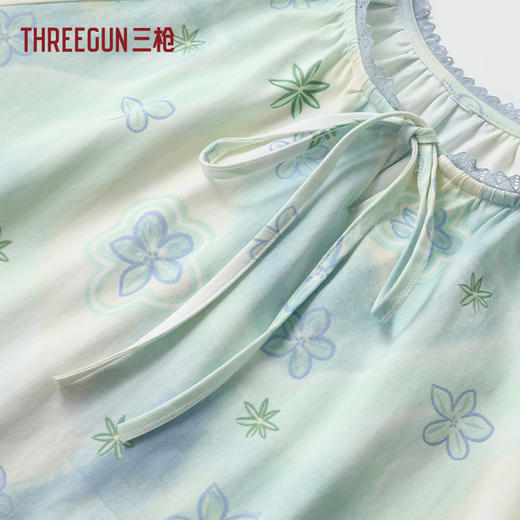 Threegun三枪 冰泉棉印花短袖女家居裙-T70029A01 商品图2