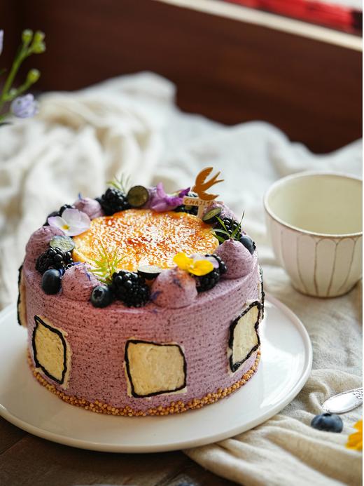 蓝莓奶皮子烤布蕾蛋糕 商品图3