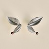 秋叶蝶耳钉-银 商品缩略图0