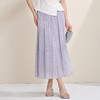 EITIE爱特爱垂坠飘逸流光纱裙A字压褶中长款半身裙2026夏季新款B2606218 商品缩略图8