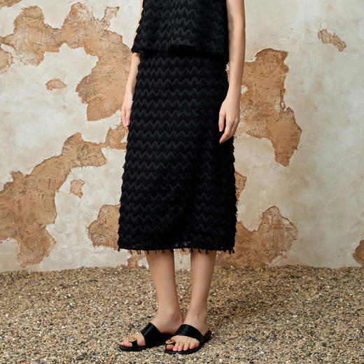 EITIE爱特爱时尚优雅高腰显瘦半身裙夏季新款8206915 商品图2