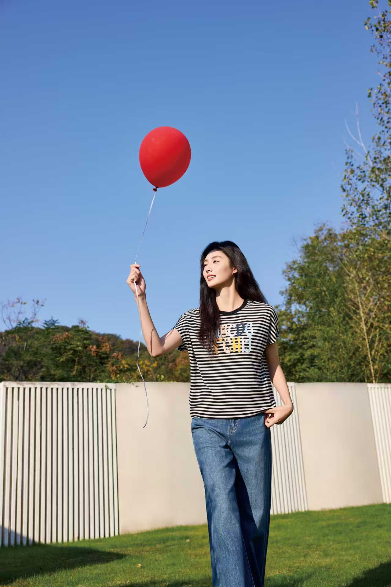 女装26春夏新品圆领条纹飞袖2223-M75729