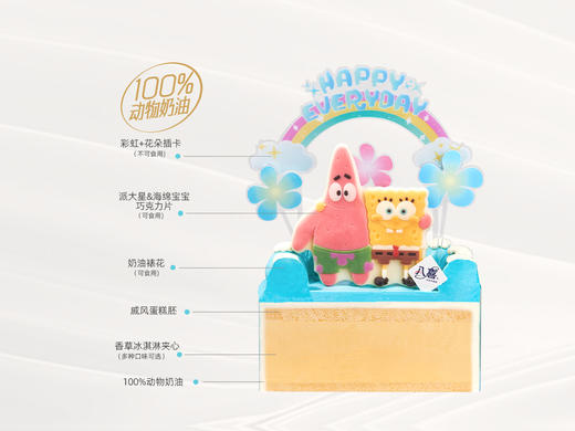 ⭐【派大星&海绵宝宝】冰淇淋/水果生日蛋糕 商品图2