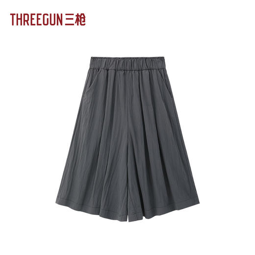 Threegun三枪 时尚阔腿八分女裙裤-T60114B01 商品图1