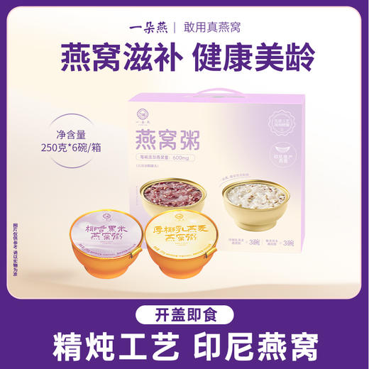 一朵燕 燕窝粥礼盒（紫色款）1500克（250g×6碗） 商品图0