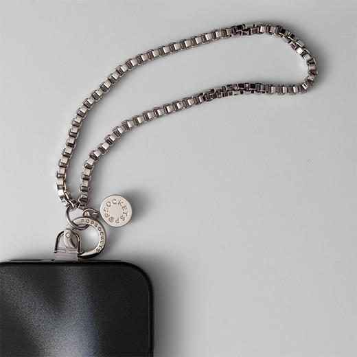 【流金暗涌】璨银锁链·手机链 Wristlet&Strap手机绳链 Wristlet手机链系列 银色 风格玩家 商品图1