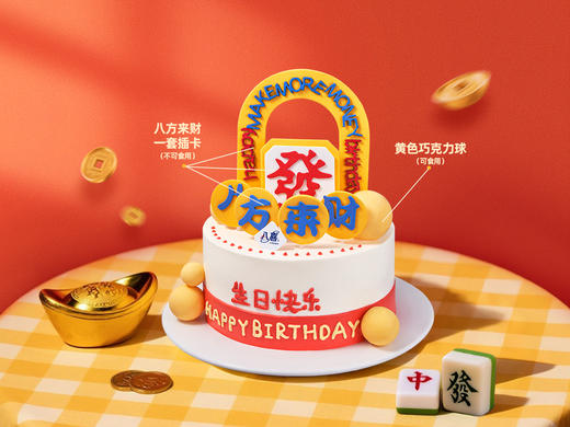 ⭐【八方来财】冰淇淋/水果生日蛋糕 商品图1