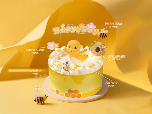 ⭐【Q萌小奶龙】冰淇淋/水果生日蛋糕 商品图1