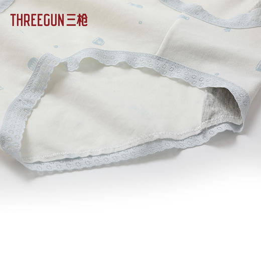 Threegun三枪 高支弹力棉印花中腰女三角裤-T40026B01 商品图5