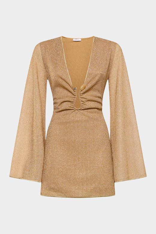 Oseree - Lumiere Stones Kaftan - Gold - 女装 - 罩衫 - 金色 商品图0