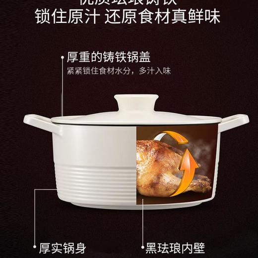 双立人，龙系列，铸铁圆炖锅，22cm，黑色/白色 商品图2