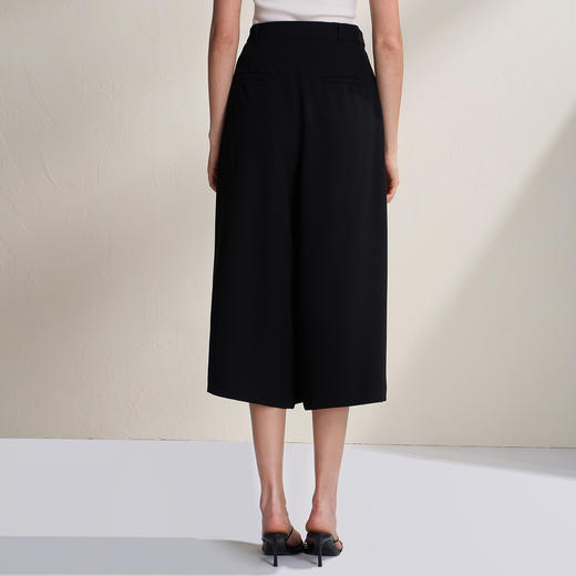 EITIE爱特爱气质廓形通勤百搭黑色裙裤七分裤阔腿裤2026夏季新款B2605208 商品图4