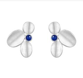 花影青金石耳钉