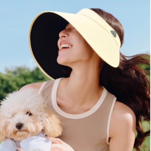 严选 | 全面防晒黑胶加大版遮阳灯罩帽 布丁黄/沙白米/浅灰色/深灰色 防晒防紫外线 商品图3