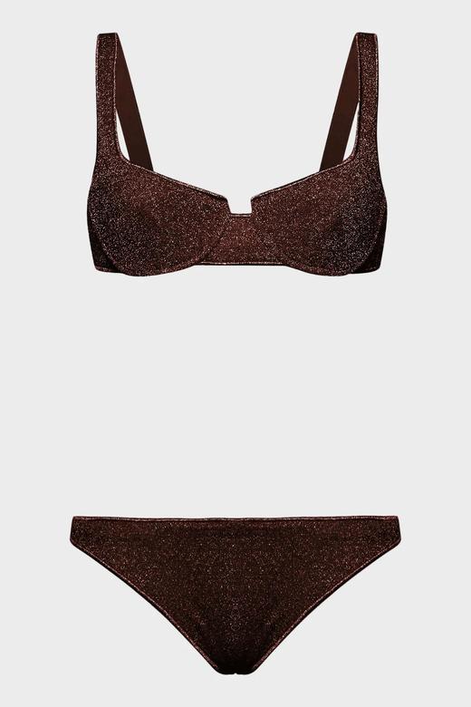 Oseree - Lumiere Balconette Two Piece - Chocolate - 女装 - 比基尼套装 - 巧克力色 商品图0