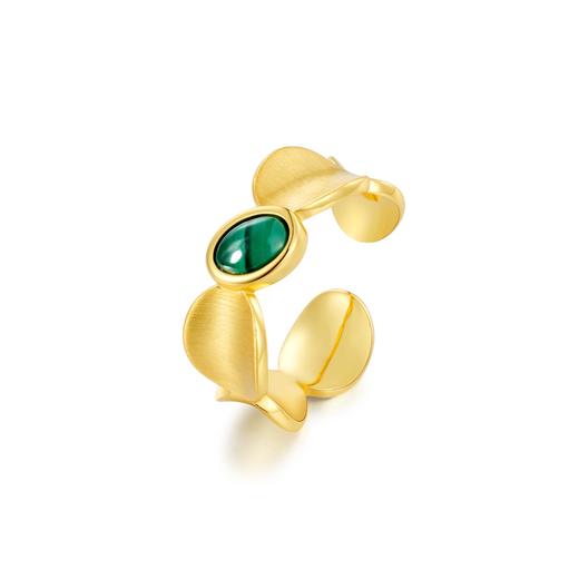 花间孔雀石戒指 商品图0