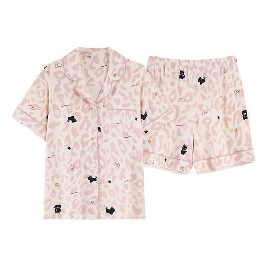 【初夏焕新】自然醒软眠女士家居服100%棉短袖开衫睡衣QH 商品图11