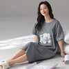 【春夏上新】自然醒柔梦女士家居服（带胸垫）100%棉短袖裙QH 商品缩略图12
