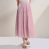 EITIE爱特爱垂坠飘逸流光纱裙A字压褶中长款半身裙2026夏季新款B2606218 商品缩略图5
