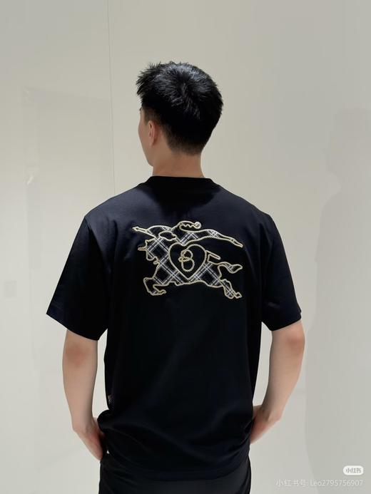 现货 BUR特别限定格纹马术骑士徽标棉质圆领短袖T恤 商品图1