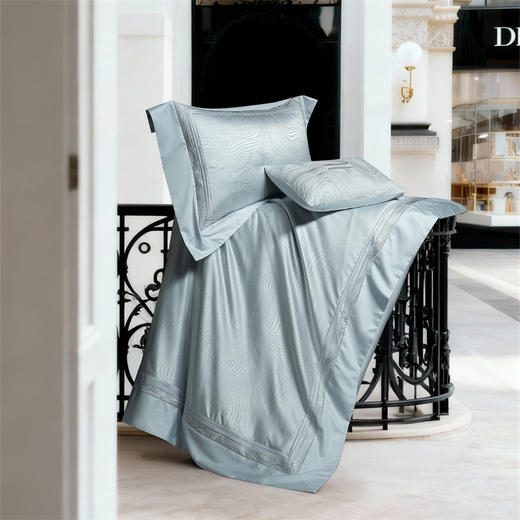 【初夏焕新】自然醒高精密臻丝缎提花四件套全棉纯棉刺绣简奢被套床单四季通用床品GDS 商品图8