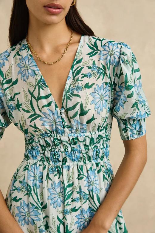 Hannah Artwear - Salena Dress Sdlb - Daisy-ligh - 女装 - 连身裙 - 蓝色花纹 商品图4