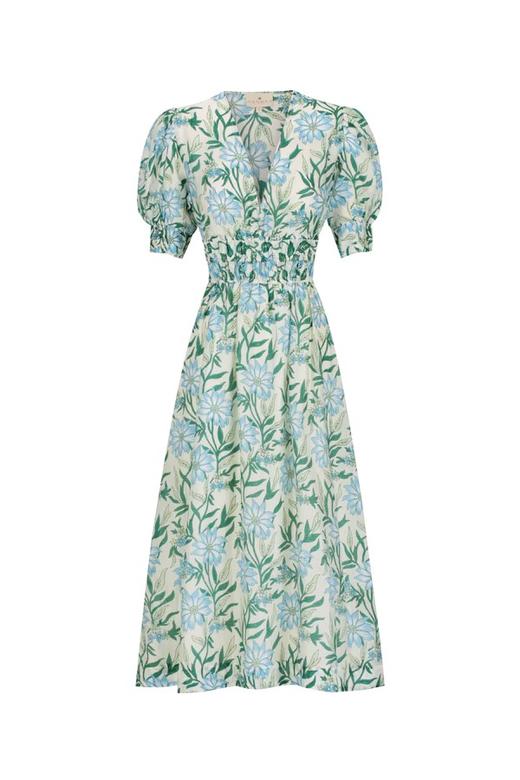 Hannah Artwear - Salena Dress Sdlb - Daisy-ligh - 女装 - 连身裙 - 蓝色花纹 商品图0