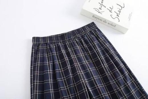 LS竹纤维女士时尚复古轻盈小格子裤1675 商品图3