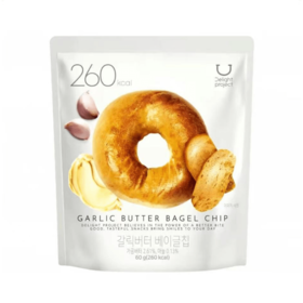 0live young 低卡贝果片黄油蒜香味60g 0live young 갈릭버터베이글칩60g