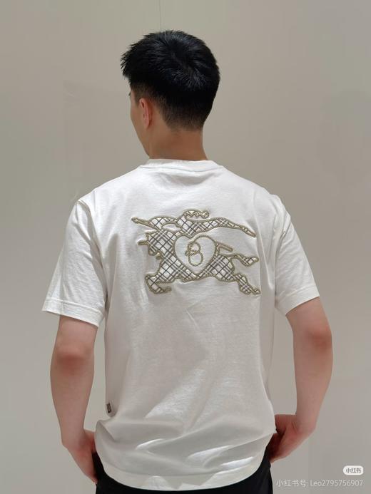 现货 BUR特别限定格纹马术骑士徽标棉质圆领短袖T恤 商品图2