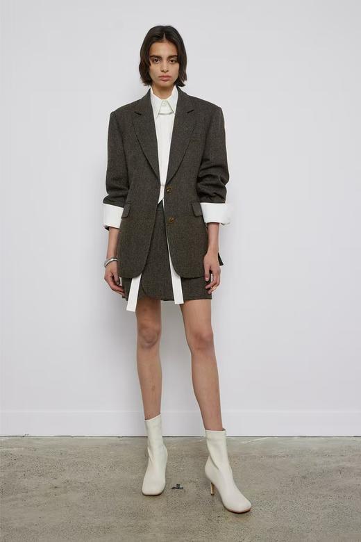 呢感单排扣廓形西服 商品图0