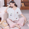 【限时秒杀】自然醒雪柔女士家居服（带胸垫）雪花棉短长裤开衫睡衣QH（不参与优惠券） 商品缩略图9
