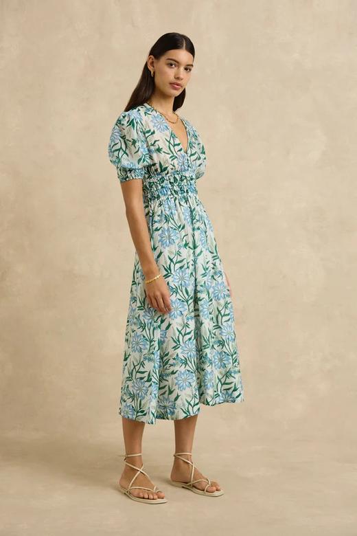 Hannah Artwear - Salena Dress Sdlb - Daisy-ligh - 女装 - 连身裙 - 蓝色花纹 商品图2