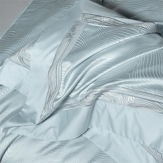 【初夏焕新】自然醒高精密臻丝缎提花四件套全棉纯棉刺绣简奢被套床单四季通用床品GDS 商品图6