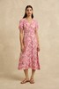 Hannah Artwear - Olivia Dress Hp - Hibiscus-pink - 女装 - 连身裙 - 粉色花纹 商品缩略图0
