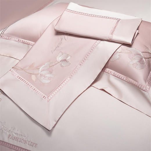 【初夏焕新】自然醒160支双股长绒棉高端绣花四件套高档全棉被套床单轻奢刺绣新疆棉被罩床上用品GDS 商品图6