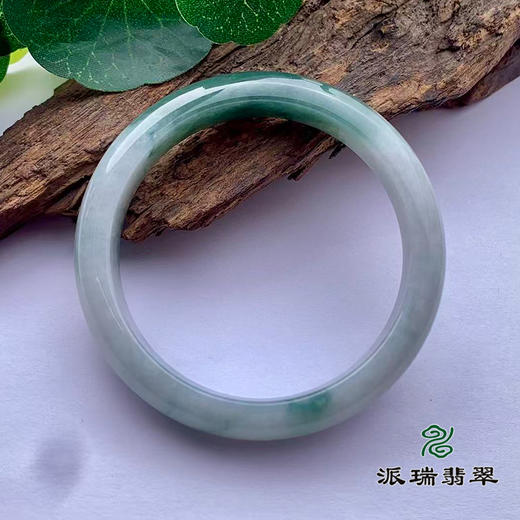 派瑞翡翠 翡翠手镯 糯种 飘花 商品图1