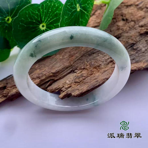 派瑞翡翠 翡翠手镯 糯种 飘花 商品图1