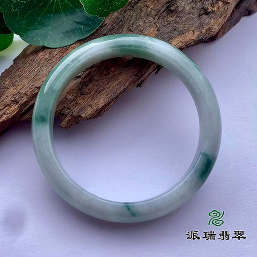 派瑞翡翠 翡翠手镯 糯种 飘花 商品图3