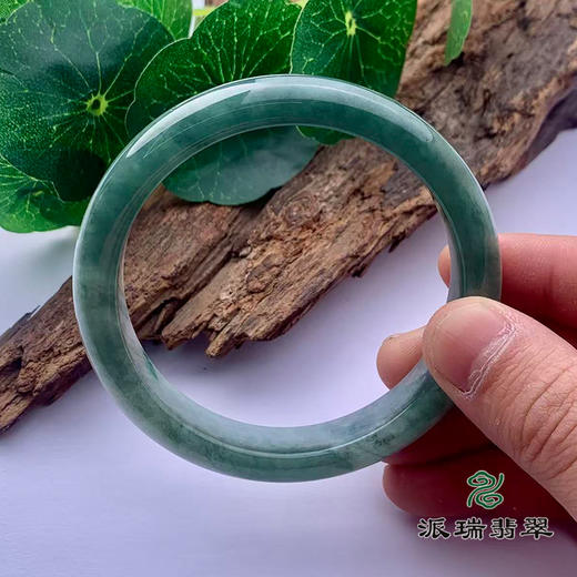 派瑞翡翠 翡翠手镯 糯种 飘花 商品图3