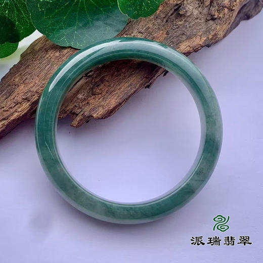 派瑞翡翠 翡翠手镯 糯种 飘花 商品图1