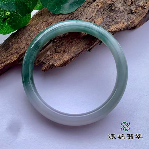 派瑞翡翠 翡翠手镯 糯种 飘花 商品图1