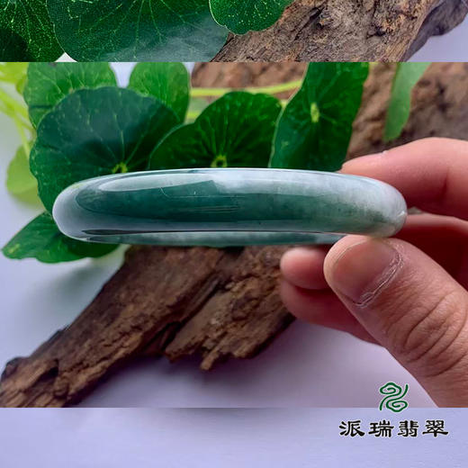 派瑞翡翠 翡翠手镯 糯种 飘花 商品图2