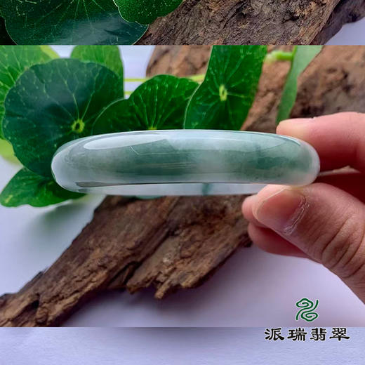 派瑞翡翠 翡翠手镯 糯种 飘花 商品图1